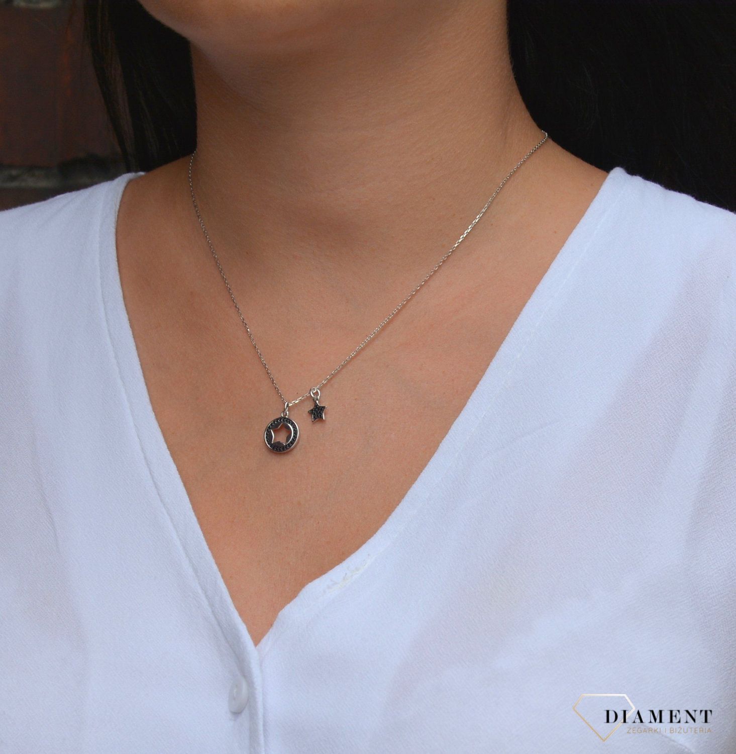 Naszyjnik srebrny kółko z gwiazdką Dall'Acqua N BY 149 075.jpg